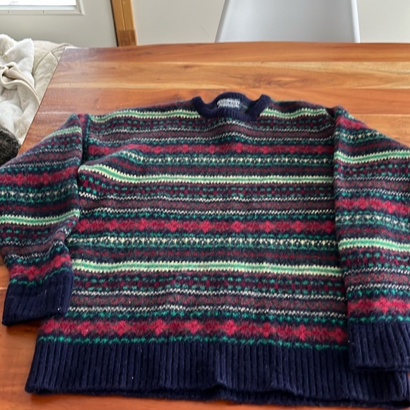 Vintage Land’s End Shetland Wool Multicoloured Sweater Men’s XL-fits like sm/md* - Picture 1 of 9